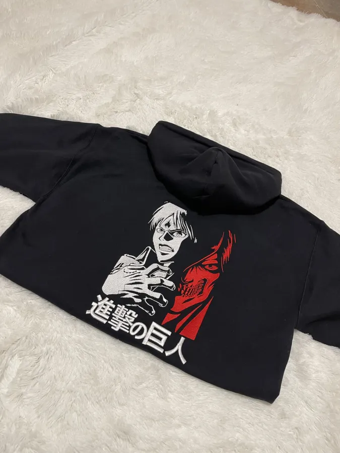 Vyšívaný anime motív na textile