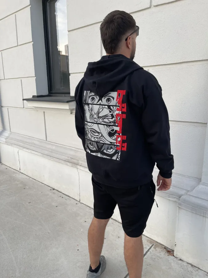 Vyšívaný anime motív na textile