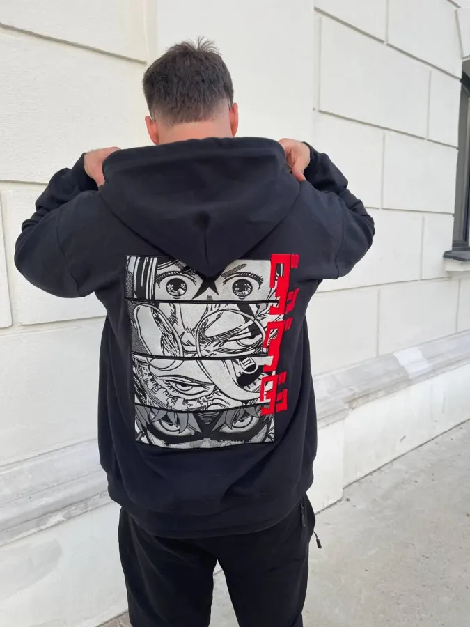 Vyšívaný anime motív na textile